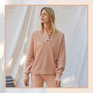 Lunya Cozy Cotton Silk Pullover Sz XS/S